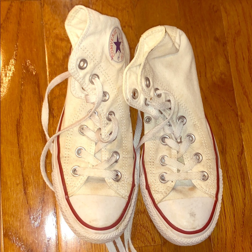 White converse high tops
